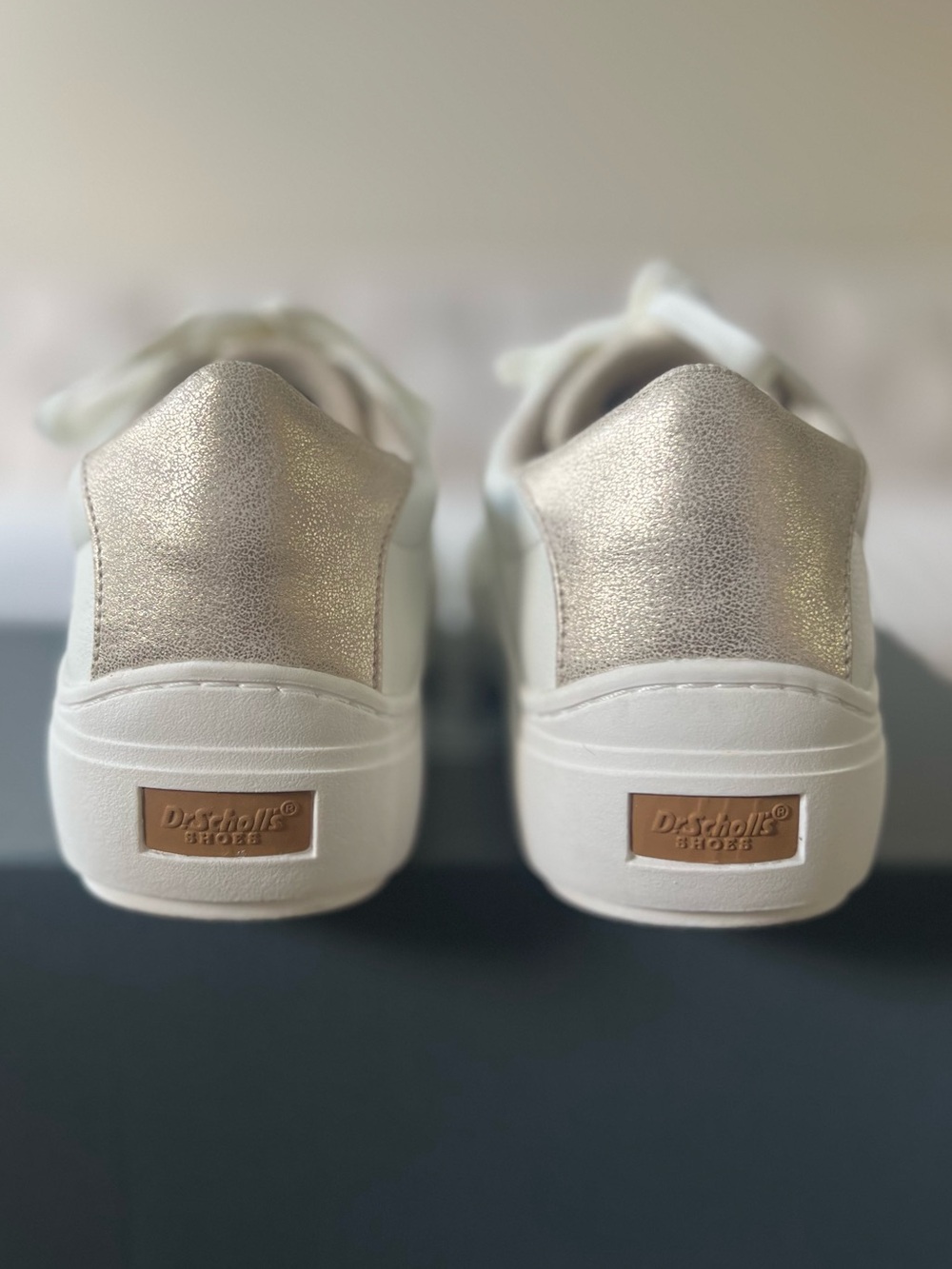 Light Metallic Gold and White Platform Sneakers - Dr. Scholl’s Time Off - Picture 4 of 13